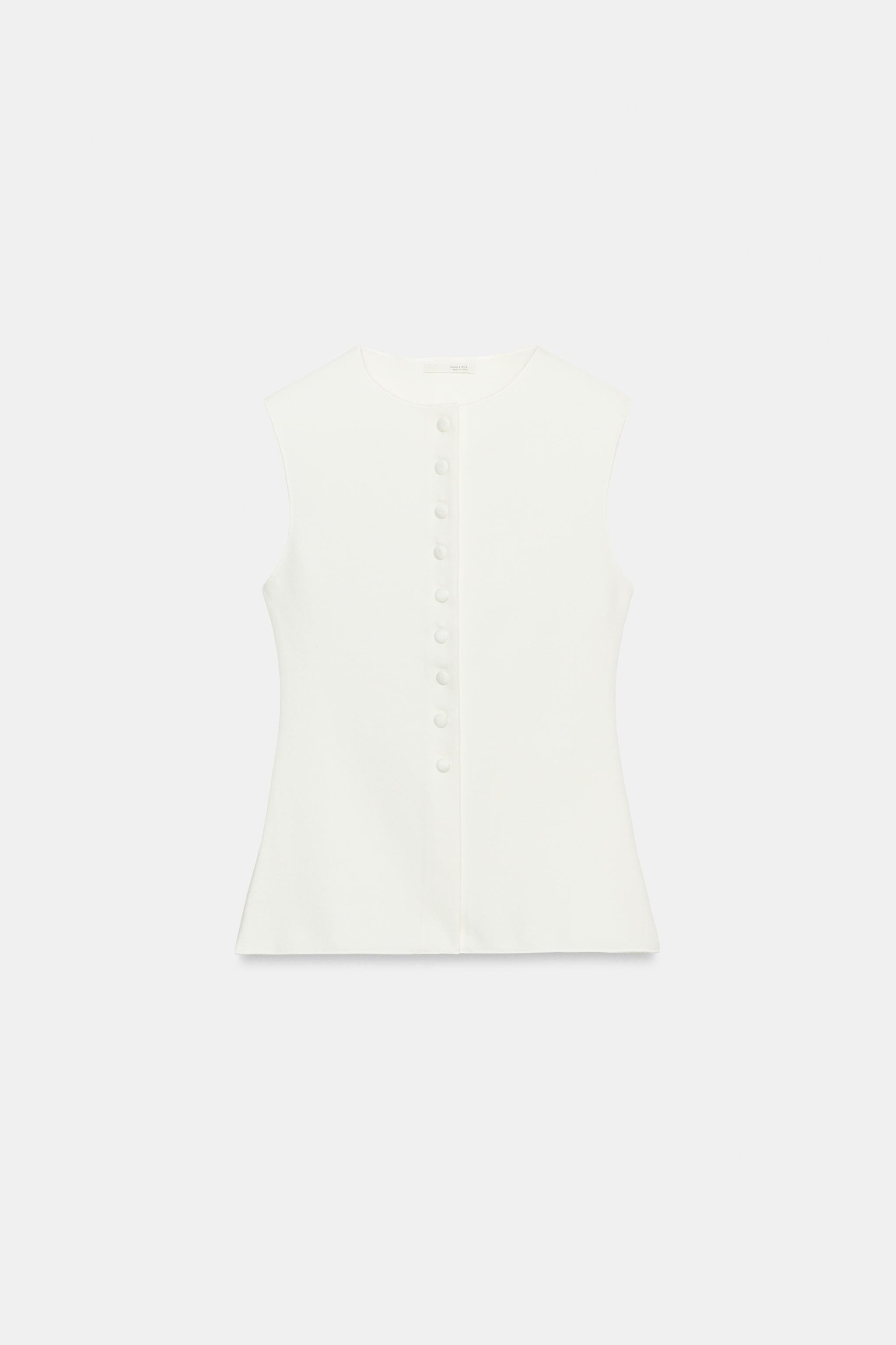 TOP GILET À BOUTONS